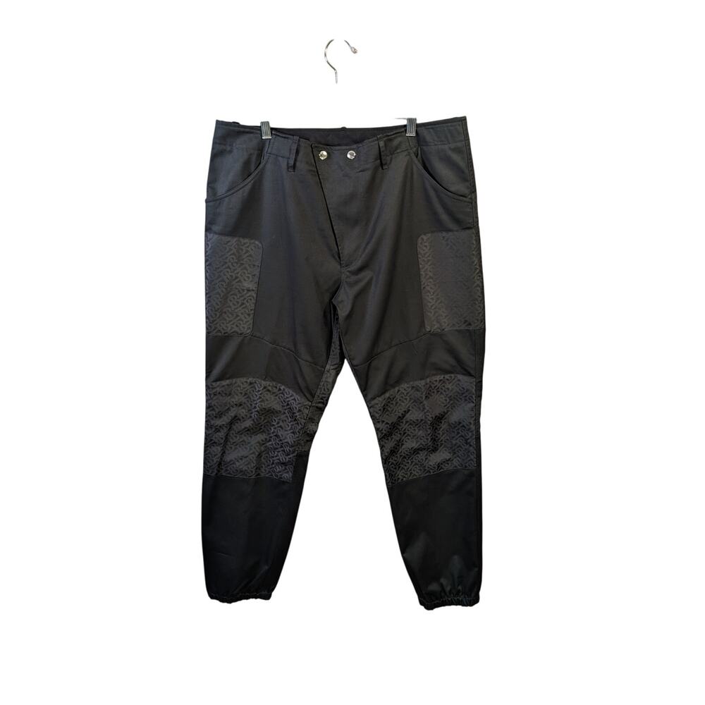 Burberry Men's Black Jogger Pants w/ Inlays - US 38 / EU 54